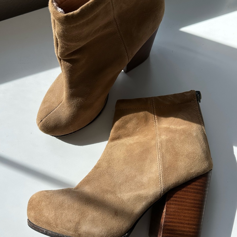 Jeffrey Campbell Camel Suede Ankle Boots